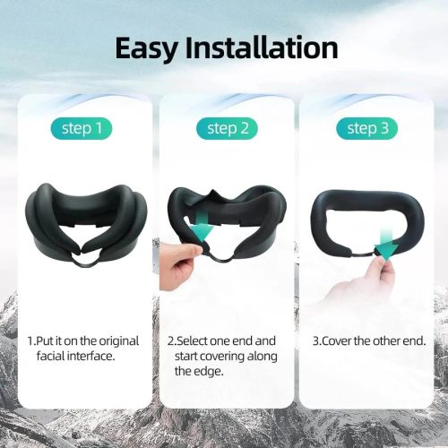 AMVR Szilikon arcmaszk Quest 3-hoz (fekete)