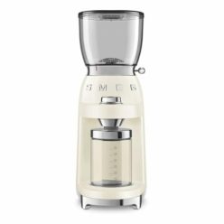   Smeg CGF11CREU kávédaráló (kúpos acél, 30 őrlési beállítás, 350 g tartály, prémium alumínium ház, 150 W, krém)