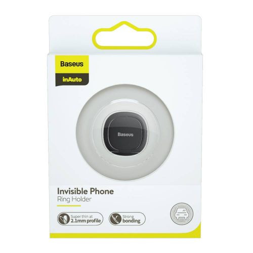 Baseus Tool Láthatatlan Telefon Tartó Gyűrű Fekete (SUYB-0A)