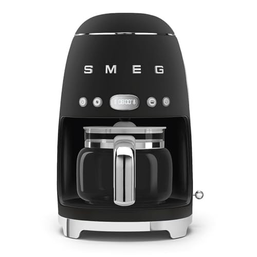 Smeg DCF02BLMEU filteres kávéfőző (12 csészéig, 2 intenzitási szint, melegen tartó funkció, 1050 W, matt fekete)
