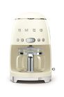 Smeg DCF02CREU filteres kávéfőző (aroma és automatikus indítás, üvegkancsó 12 csészéig, 2 intenzitási szint, melegítő funkció, 1050 W, krém)