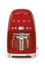Smeg DCF02RDEU filteres kávéfőző (aroma és automatikus indítás, üvegkancsó 12 csészéig, 2 intenzitási szint, melegítő funkció, 1050 W, piros)