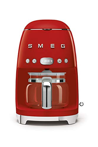 Smeg DCF02RDEU filteres kávéfőző (aroma és automatikus indítás, üvegkancsó 12 csészéig, 2 intenzitási szint, melegítő funkció, 1050 W, piros)