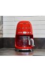 Smeg DCF02RDEU filteres kávéfőző (aroma és automatikus indítás, üvegkancsó 12 csészéig, 2 intenzitási szint, melegítő funkció, 1050 W, piros)