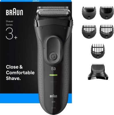 Braun Series 3+ 3000BT férfi borotva (fekete)