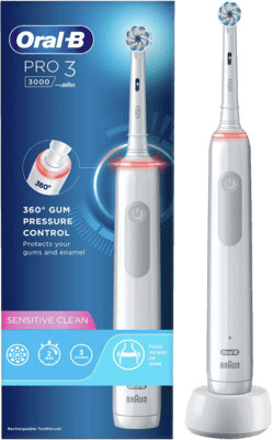 Oral-B Pro 3 3000 elektromos fogkefe érzékeny tisztítás (fehér)