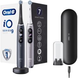   Oral-B iO Series 9 Duo elektromos fogkefe (fekete onyx/rózsakvarc)