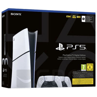 Sony PS5 Konsole SLIM Digital D-Chassis 1TB + 2 kontroller