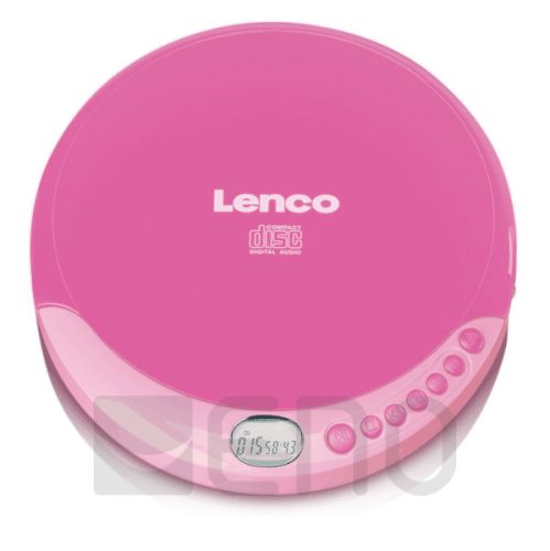 Lenco CD-011 hordozható CD-lejátszó m. töltőfunkció rózsaszín