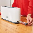Black & Decker BXTO1001E hosszú nyílású kenyérpirító 1000W (fehér)