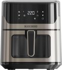 Black & Decker BXAF6500E forrólevegős sütő 6,5L (nemesacél/fekete)