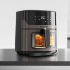 Black & Decker BXAF6500E forrólevegős sütő 6,5L (nemesacél/fekete)