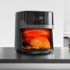 Black & Decker BXAF6500E forrólevegős sütő 6,5L (nemesacél/fekete)