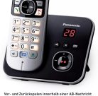 Panasonic KX-TG6823 vezeték nélküli telefon (fekete) - outlet termék