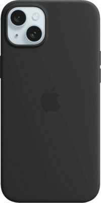 Apple szilikon tok iPhone 15 Plus, fekete.
