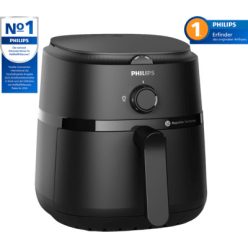 Philips forrólevegős sütő, 1500W, 4.2L (fekete)