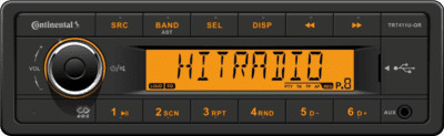 Continental TR7411U-OR FM RDS tuner AUX/USB 12V (rövid)
