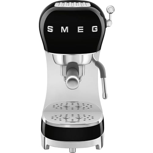 Smeg ECF02BLEU eszpresszó kávéfőző (cappuccino gőzölő, thermoblock, nagy csésze tartó, dupla kávé, 1l, fekete)