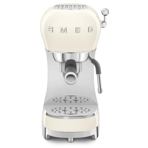 Smeg ECF02CREU eszpresszó kávéfőző (cappuccino gőzölő, thermoblock, nagy csésze tartó, dupla kávé, 1l, krém)