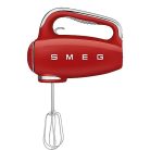 Smeg HMF01RDEU elektromos mixer, 9 sebesség, turbó, sima indítás, 4 habverő, 2 dagasztó, bevonatos, 250 W (piros)