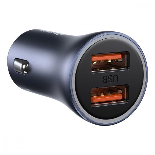 Baseus Golden Contactor Pro autós töltő, 2x USB, 40W (szürke)