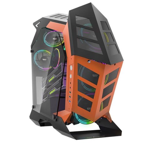 Számítógépház Darkflash K1 (fekete & narancssárga)