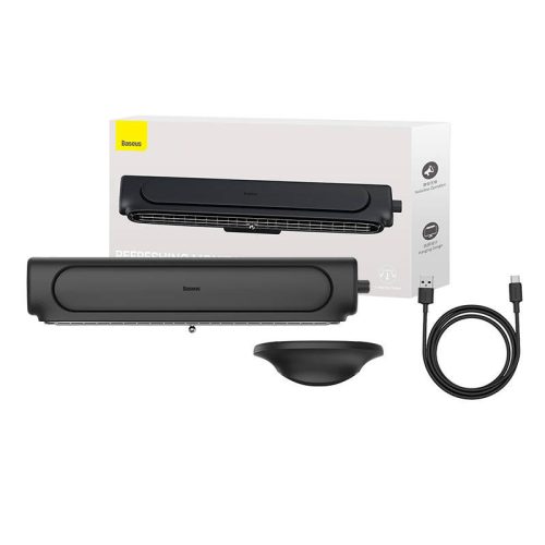 Baseus Refreshing asztali oszcilláló ventilátor monitortartóval (fekete)