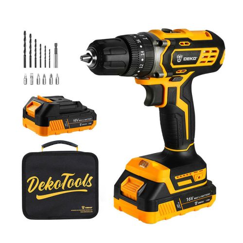Deko Tools DKCD16ID01-B5S2 Cordless Hammer Drill 16V