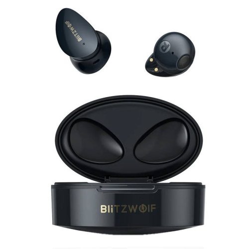 BlitzWolf BW-FPE2 vezeték nélküli fülhallgató, bluetooth 5.0, AAC, IPX4 (fekete) - bontott dobozos