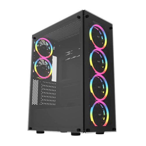 Computer tok Darkflash Phantom + 6 fans (fekete)