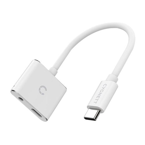 Adapter audio USB-C to mini jack 3.5mm i USB-C Cygnett Essential (fehér)