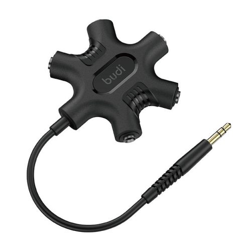 Budi Rockstar AUX mini jack adapter - 3.5mm to 5x mini jack 3.5mm (fekete)
