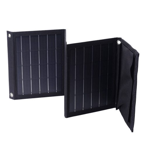 Hordozható napenergia töltő Choetech SC005 22W 2xUSB (fekete)