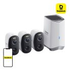 Baseus N1 2K kültéri kamera 3 darabos készlet (fehér)