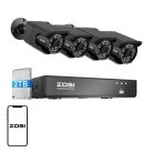 ZOSI C105 IP kamera szett (WiFi, 8MP, felvevő, 2TB HDD)