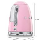 Smeg KLF03PKEU vízforraló 2400W 1,7 l (rózsaszín)