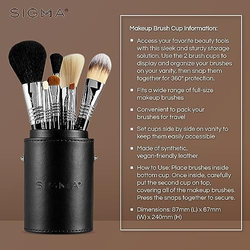 Sigma Beauty utazó sminkecset készlet – 7 darabos prémium szálak, elegáns tartós - outlet termék