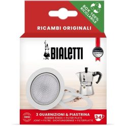   Bialetti tömítés eszpresszófőzőhöz 3 csésze 3 darabos tömítés + szűrő - outlet termék