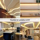 LE 5M LED szalag, 300 darab SMD 2835, 12V szalagfény, nem vízálló, meleg fehér - outlet termék