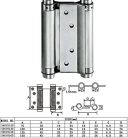 KATSU dupla rugós zsanérok 100mm, 1 pár csavarokkal (rozsdamentes acél) - outlet termék