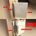 KATSU dupla rugós zsanérok 100mm, 1 pár csavarokkal (rozsdamentes acél) - outlet termék