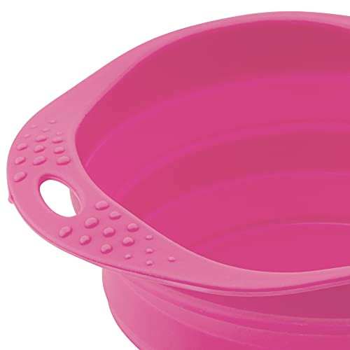 Beco Travel Bowl - összecsukható szilikon etetőtál kutyáknak L - rózsaszín - outlet termék