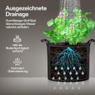 VIVOSUN 5 darabos 15 gallonos növénytermesztő zsákok vastagított nemszőtt anyag - outlet termék