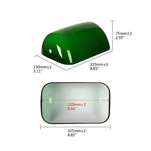 Newrays zöld üveg bankárlámpa búra asztali lámpához - outlet termék