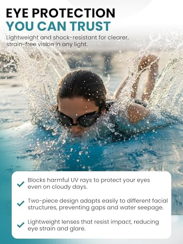 Occhialini úszószemüveg dioptriás felnőtt fekete, UV-védelem - outlet termék
