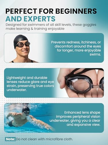 Occhialini úszószemüveg dioptriás felnőtt fekete, UV-védelem - outlet termék