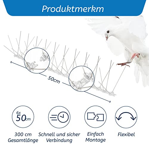 Viirkuja rozsdamentes acél galambriasztó ablakpárkány madárvédelem tetőre és - outlet termék