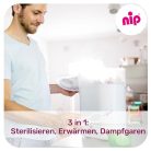 NIP Vaporizer 3in1: sterilizáló, gőzfőző és cumisüveg melegítő jelző funkcióval - outlet termék