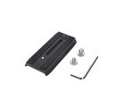 Cayer QR120 csúszó gyorskioldó lap 1/4"-20 & 3/8" csavarokkal Manfrotto 501HDV 503HDV - outlet termék