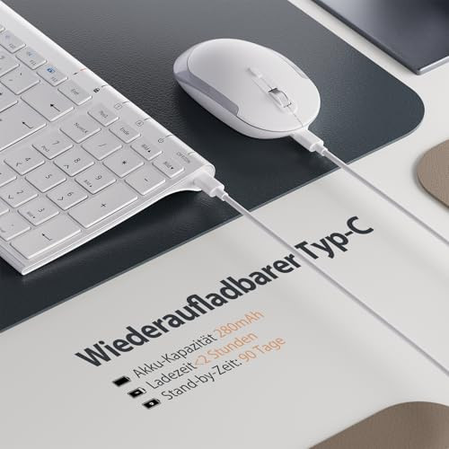 iClever GK08 vezeték nélküli billentyűzet és egér újratölthető, ergonomikus - outlet termék